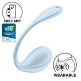 Satisfyer Smooth Petal Wearable App Connect Vibrator Blue Panty Vibrators